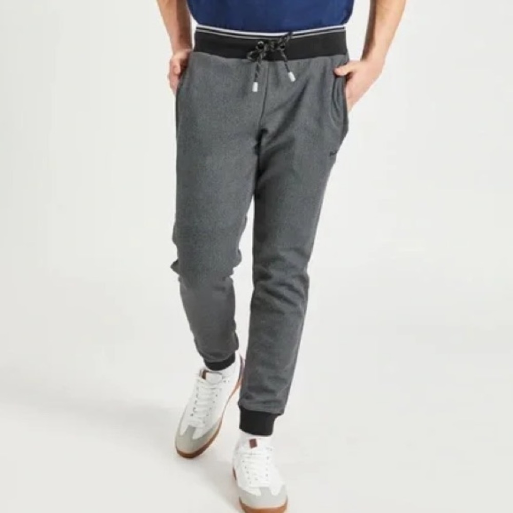 Ben Sherman Grey Heather Herringbone Track Pant